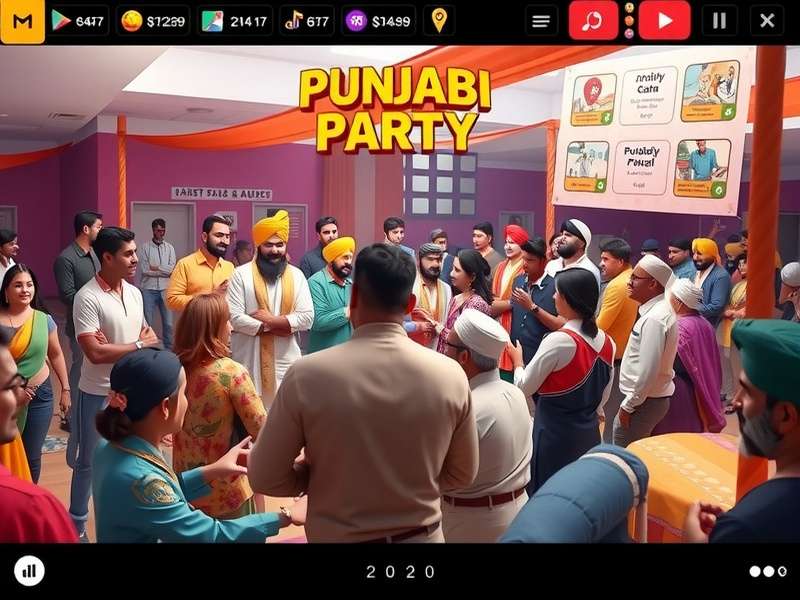 Punjabi Party community event showing players gathering